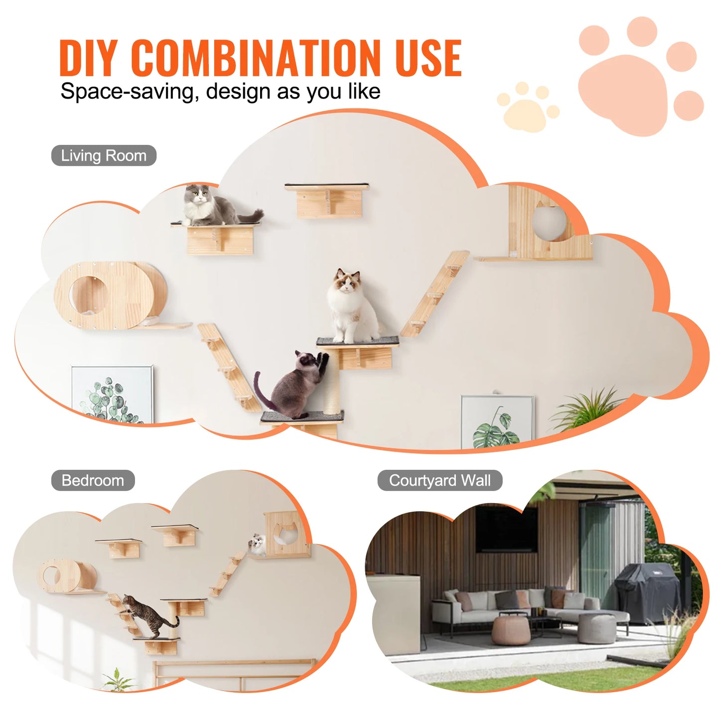 ClimbMate Cat Wall Shelves - GaKe