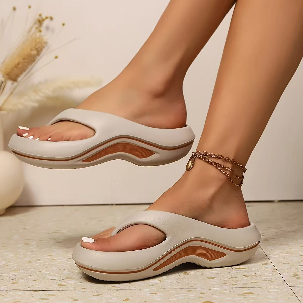 Cross-border Flip-flops Outdoor Non-slip Deodorant All-match Beach Seaside Flip-flops