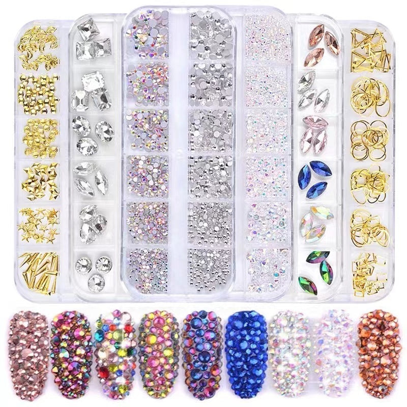 Nail art rhinestone decoration set