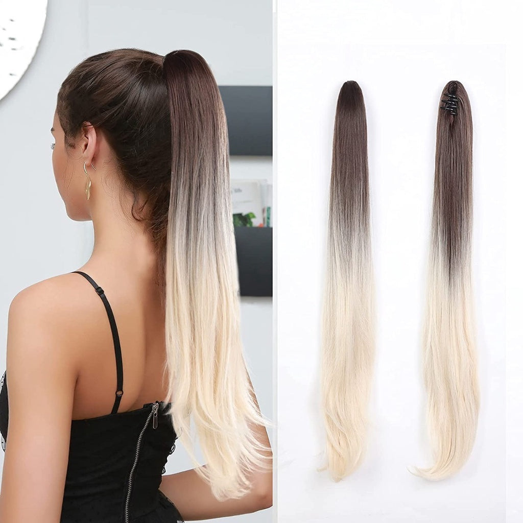 Ombre clip-in ponytail extension