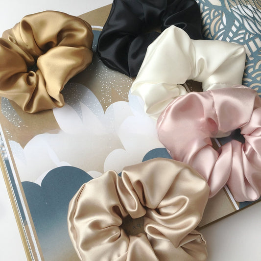 Silk satin hair tie