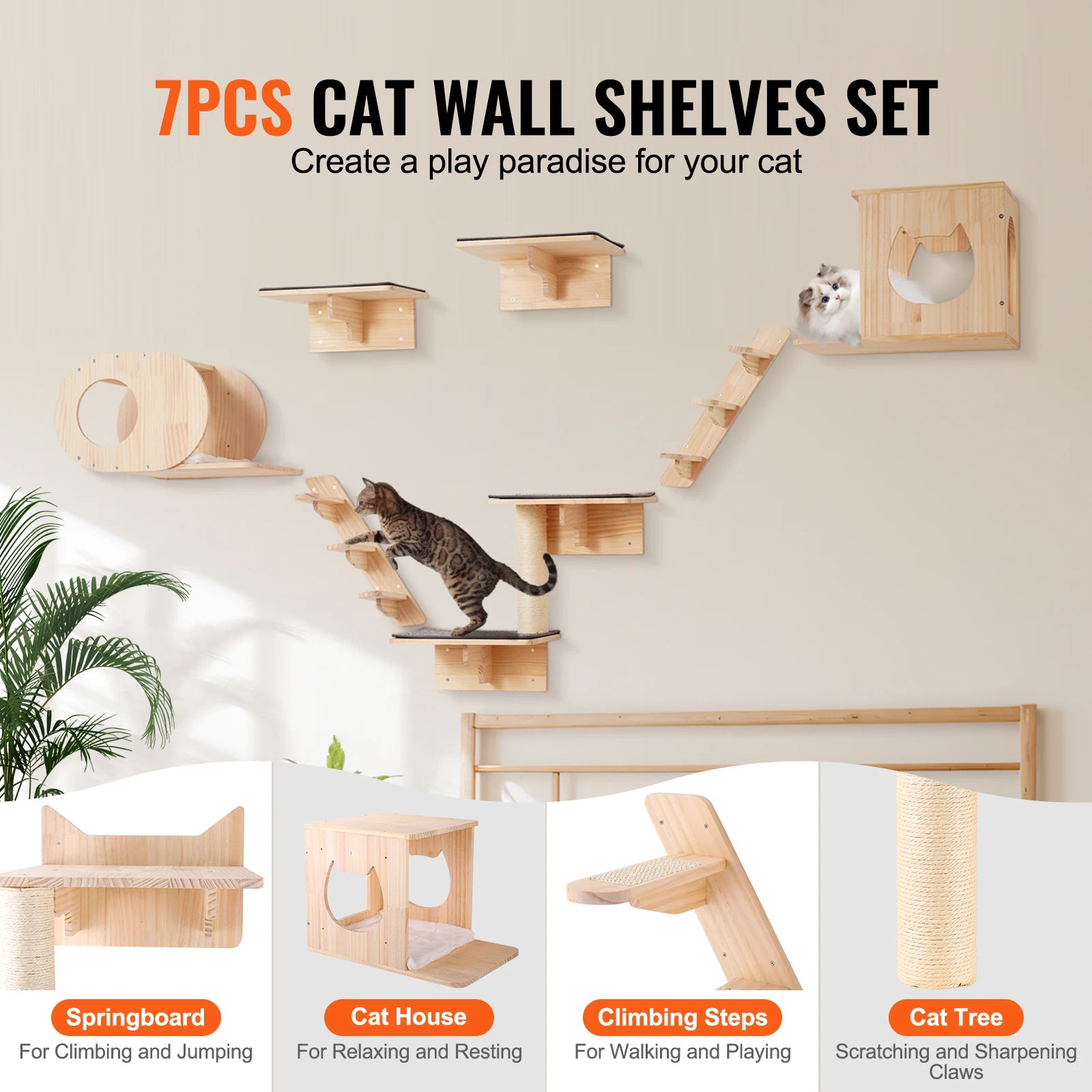 ClimbMate Cat Wall Shelves - GaKe
