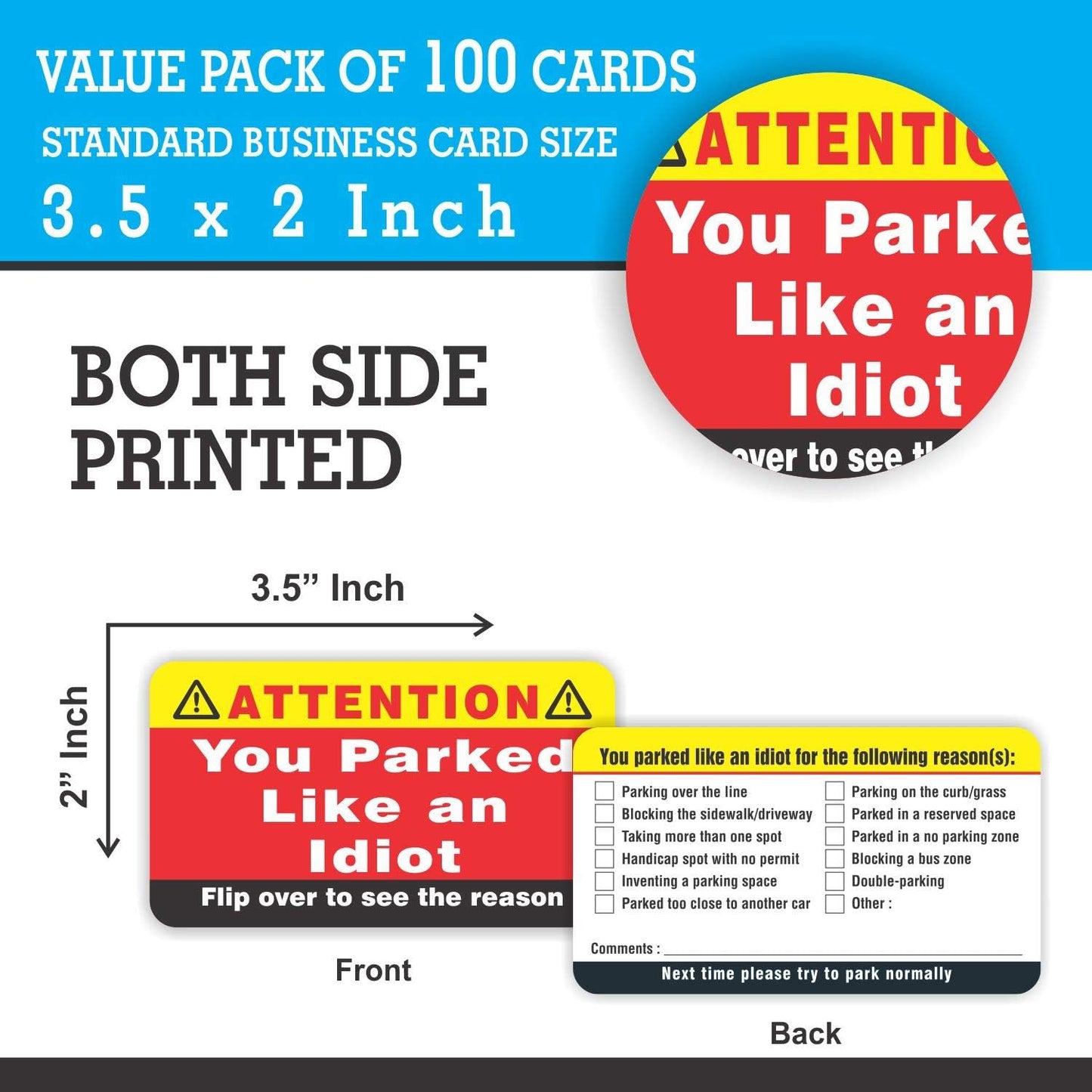 Parking Shame Cards Value Pack - GaKe