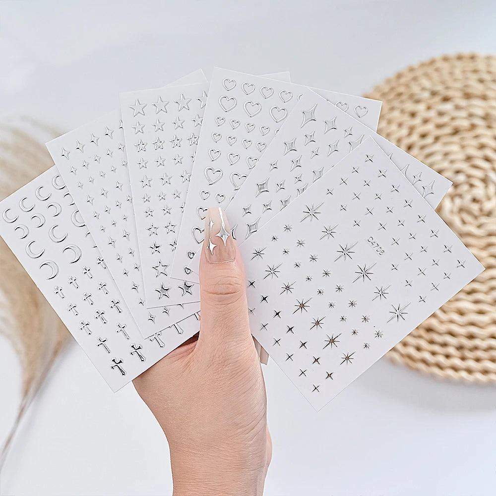 Metallic Nail Accent Sheets Set - GaKe