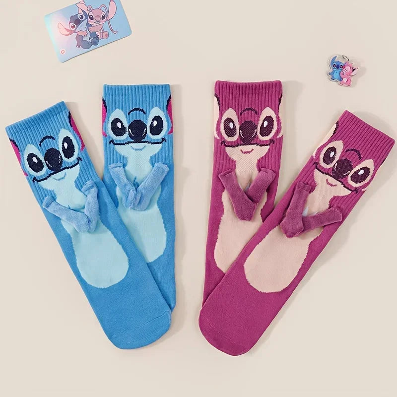 Cozy Stitch Cartoon Crew Socks - GaKe