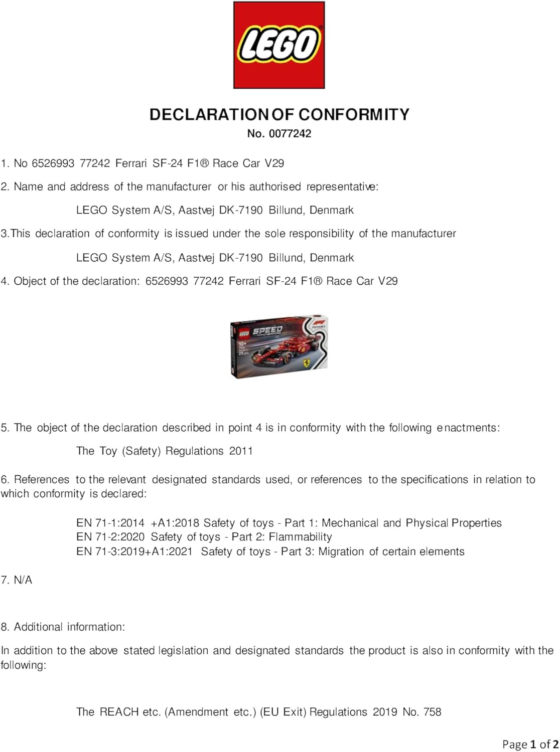 Ferrari SF Racing Brick Model - GaKe