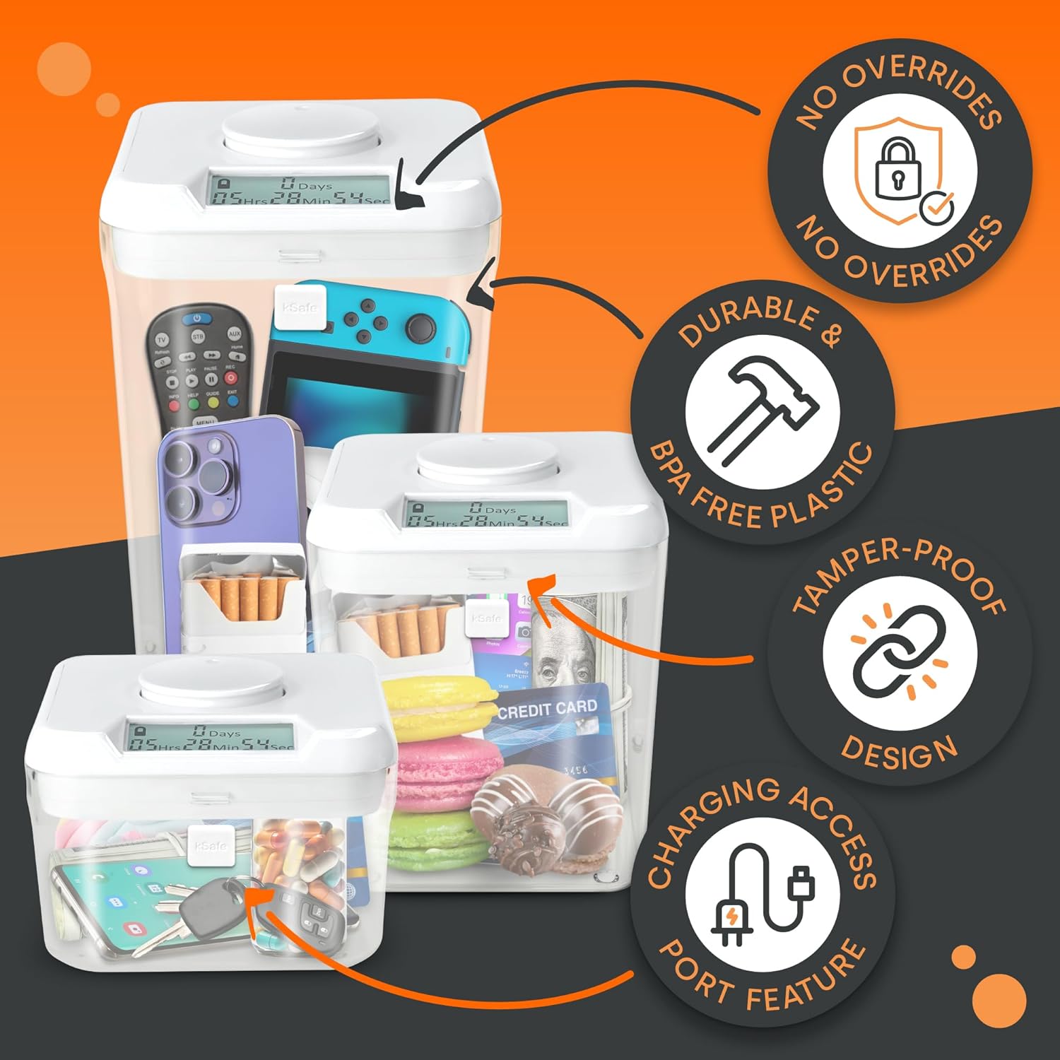 FocusLock Time Lock Storage Box - GaKe