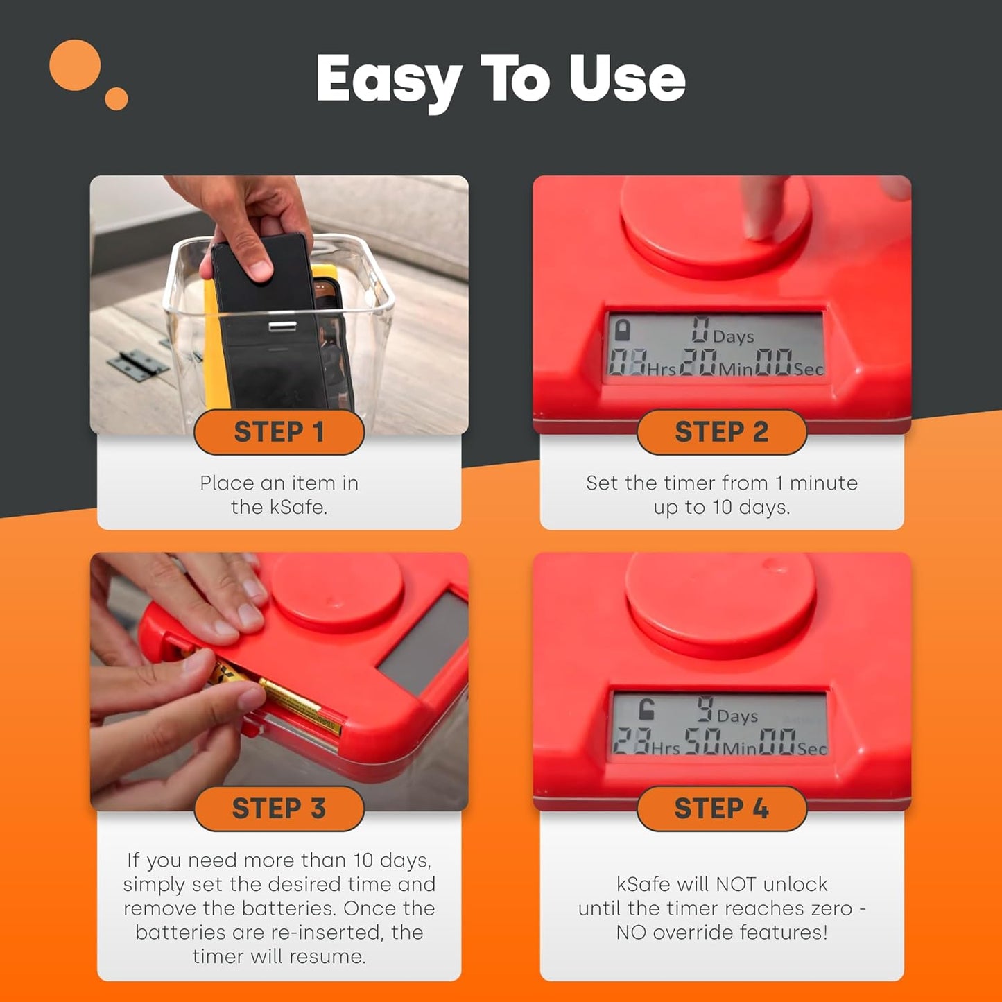 FocusLock Time Lock Storage Box - GaKe