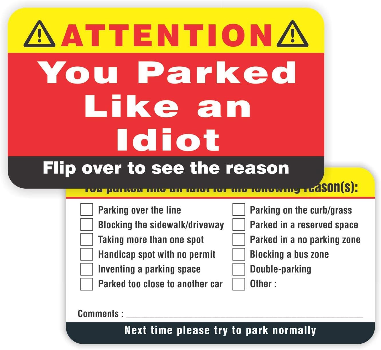 Parking Shame Cards Value Pack - GaKe