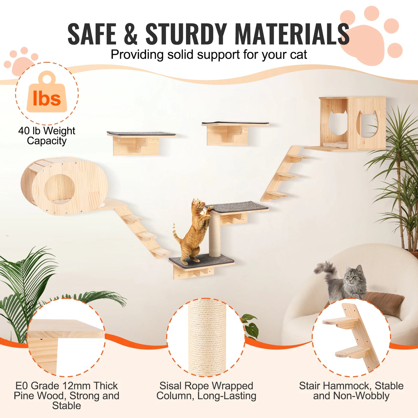 ClimbMate Cat Wall Shelves - GaKe