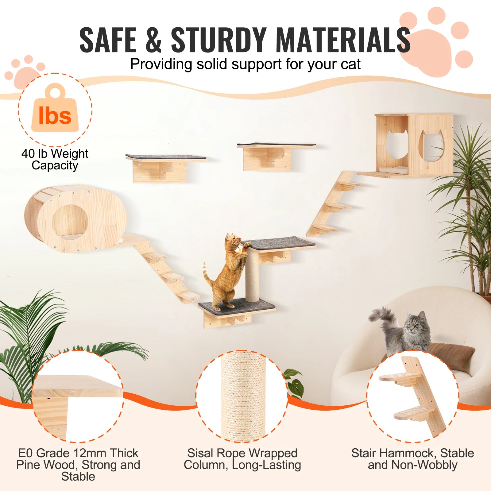 ClimbMate Cat Wall Shelves - GaKe