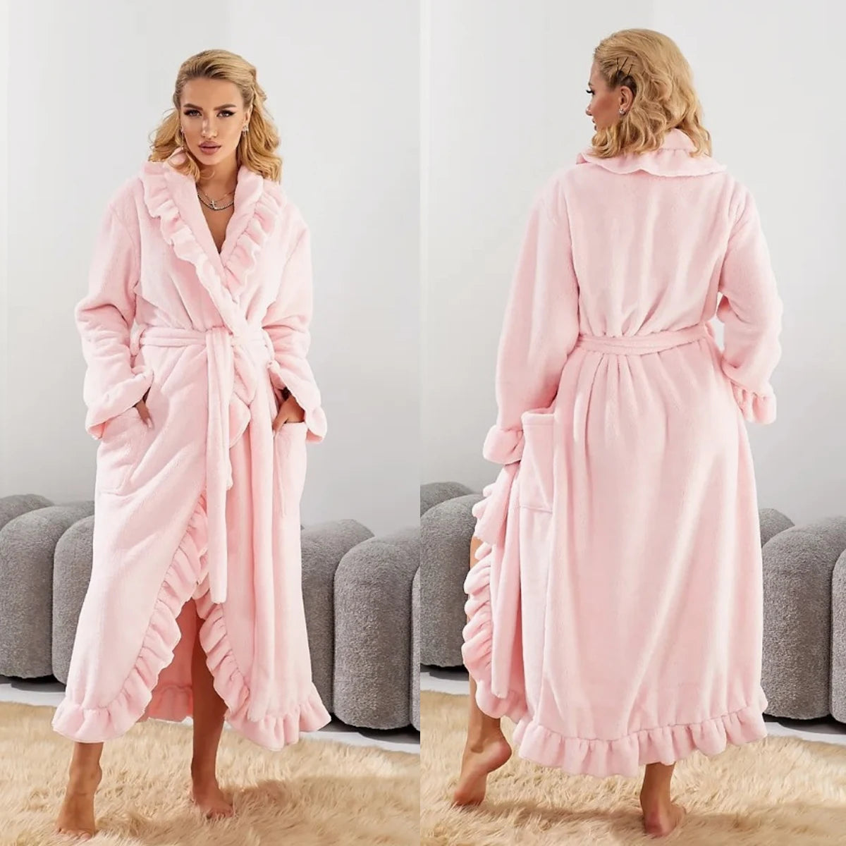 Cozy Flannel Robe - GaKe
