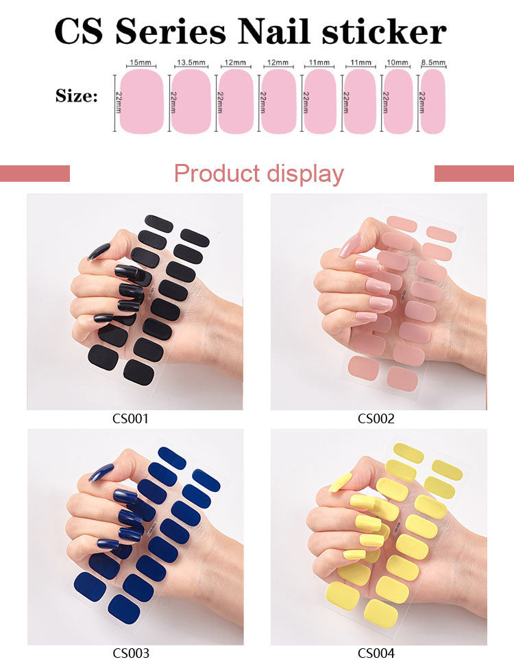 Minimalist self-adhesive nail stickers