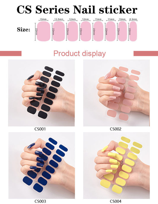 Minimalist self-adhesive nail stickers