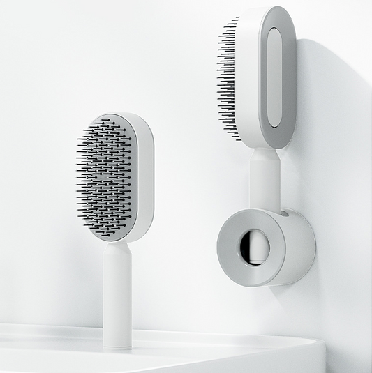 Self-cleaning hair brush